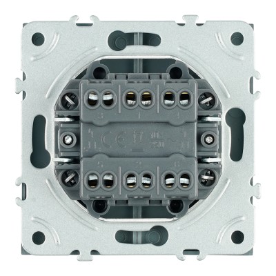 Переключатель 2-клавишный (механизм), STEKKER, 250В, 10А, серия Эмили, RSW10-5107-09, антрацит, soft touch 49921