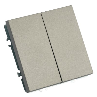 Переключатель 2-клавишный (механизм), STEKKER, 250В, 10А, серия Эмили, RSW10-5107-09, антрацит, soft touch 49921