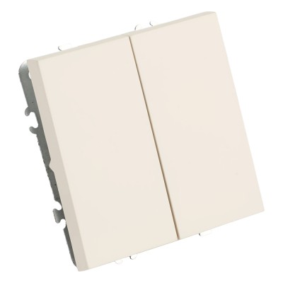 Переключатель перекрестный 2-клавишный (механизм), STEKKER, 250В, 10А, серия Эмили, RSW10-5111-08, кашемир, soft touch 50165