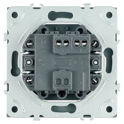 Выключатель 1-клавишный (механизм), STEKKER, 250В, 10А, серия Эмили, RSW10-5103-09, антрацит, soft touch 49917