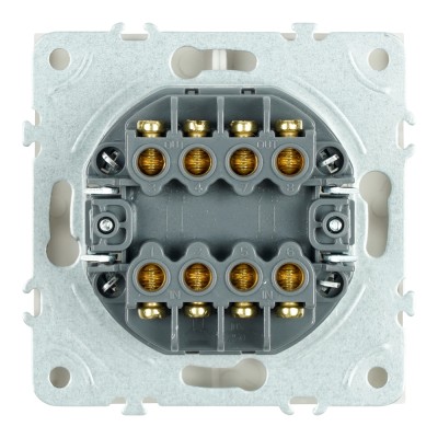 Переключатель перекрестный 2-клавишный (механизм), STEKKER, 250В, 10А, серия Эмили, RSW10-5111-08, кашемир, soft touch 50165