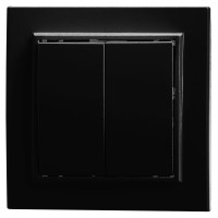 Выключатель 2-клавишный STEKKER, PSW10-9004-03, 250V, 10А, серия Эрна, черный 39473 Выключатель 2-клавишный STEKKER, PSW10-9004-03, 250V, 10А, серия Эрна, черный 39473