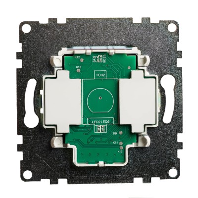 Выключатель 2-клавишный сенсорный (механизм) 250В, 5А, серия Катрин, белый 50275