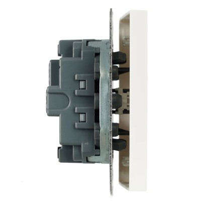 Выключатель 1-клавишный самовозвратный (механизм), STEKKER, 250В, 10А, серия Эмили, RSW10-5112-01, белый фарфор, soft touch 50324