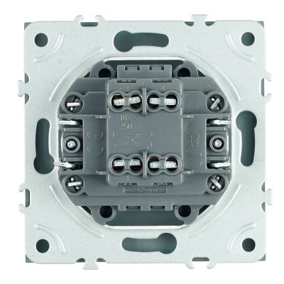 Переключатель перекрестный 1-клавишный (механизм), STEKKER, 250В, 10А, серия Эмили, RSW10-5110-09, антрацит, soft touch 49923