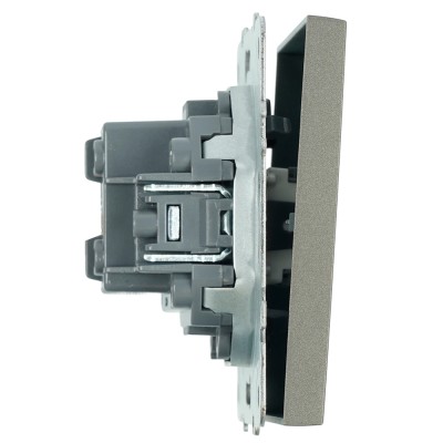 Переключатель перекрестный 1-клавишный (механизм), STEKKER, 250В, 10А, серия Эмили, RSW10-5110-09, антрацит, soft touch 49923