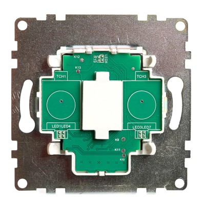 Выключатель 1-клавишный сенсорный (механизм) 250В, 2,5А, серия Катрин, белый 50274