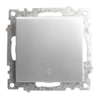 Переключатель 1-клавишный (механизм), STEKKER GLS10-7105-03, 250V, 10А, серия Катрин, серебро 39576 Переключатель 1-клавишный (механизм), STEKKER GLS10-7105-03, 250V, 10А, серия Катрин, серебро 39576