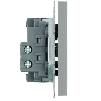 Выключатель 1-клавишный самовозвратный (механизм), STEKKER, 250В, 10А, серия Эмили, RSW10-5112-10, платиново-серый, soft touch 50328