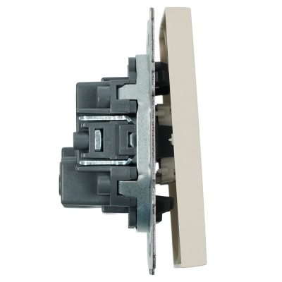 Выключатель 2-клавишный (механизм), STEKKER, 250В, 10А, серия Эмили, RSW10-5104-08, кашемир, soft touch 49892