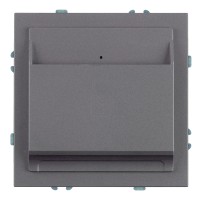 Выключатель карточный (механизм), STEKKER, 250В, 40А, серия Эмили, RSW40-5114-10, платиново-серый, soft touch 50699