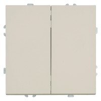 Выключатель 2-клавишный (механизм), STEKKER, 250В, 10А, серия Эмили, RSW10-5104-08, кашемир, soft touch 49892