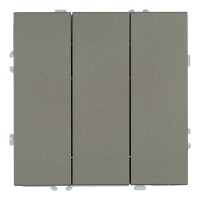 Выключатель 3-клавишный (механизм), STEKKER, 250В, 10А, серия Эмили, RSW10-5108-09, антрацит, soft touch 49922