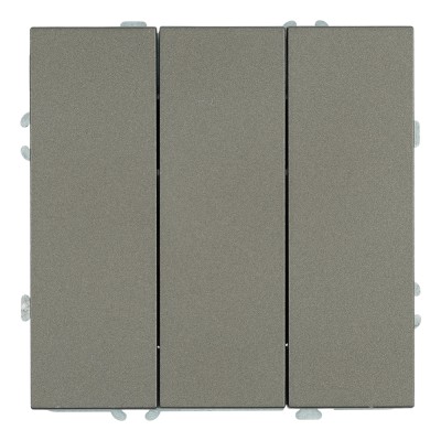 Выключатель 3-клавишный (механизм), STEKKER, 250В, 10А, серия Эмили, RSW10-5108-09, антрацит, soft touch 49922