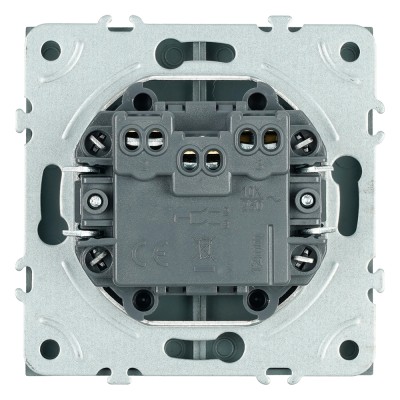 Выключатель 2-клавишный (механизм), STEKKER, 250В, 10А, серия Эмили, RSW10-5104-09, антрацит, soft touch 49918