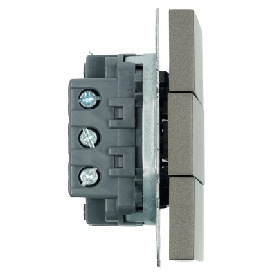 Выключатель 3-клавишный (механизм), STEKKER, 250В, 10А, серия Эмили, RSW10-5108-09, антрацит, soft touch 49922