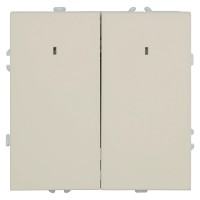 Выключатель 2-клавишный c индикатором (механизм), STEKKER, 250В, 10А, серия Эмили, RSW10-5102-08, кашемир, soft touch 49890