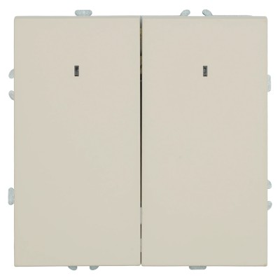 Выключатель 2-клавишный c индикатором (механизм), STEKKER, 250В, 10А, серия Эмили, RSW10-5102-08, кашемир, soft touch 49890