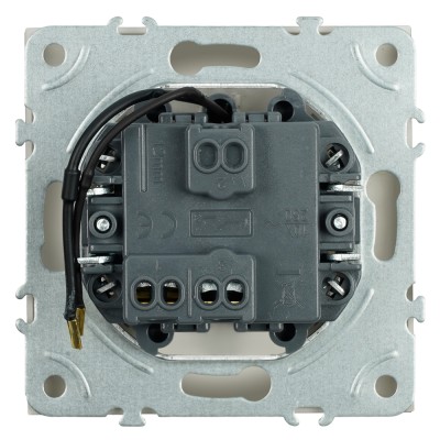 Выключатель 1-клавишный c индикатором (механизм), STEKKER, 250В, 10А, серия Эмили, RSW10-5101-08, кашемир, soft touch 49889