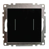 Выключатель 2-клавишный сенсорный (механизм) 250В, 5А, серия Катрин, черный 50273