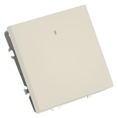 Выключатель 1-клавишный c индикатором (механизм), STEKKER, 250В, 10А, серия Эмили, RSW10-5101-08, кашемир, soft touch 49889