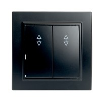 Переключатель 2-клавишный STEKKER PSW10-9008-03, 250В, 10А, серия Эрна, черный 39921 Переключатель 2-клавишный STEKKER PSW10-9008-03, 250В, 10А, серия Эрна, черный 39921