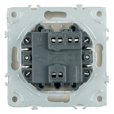 Переключатель 1-клавишный (механизм), STEKKER, 250В, 10A, серия Эмили, RSW10-5105-08, кашемир, soft touch 49893