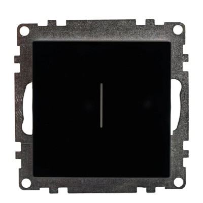 Выключатель 1-клавишный сенсорный (механизм) 250В, 2,5А, серия Катрин, черный 50272