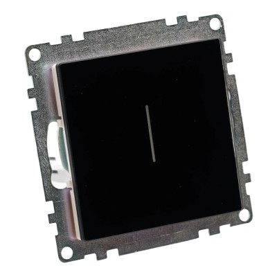 Выключатель 1-клавишный сенсорный (механизм) 250В, 2,5А, серия Катрин, черный 50272