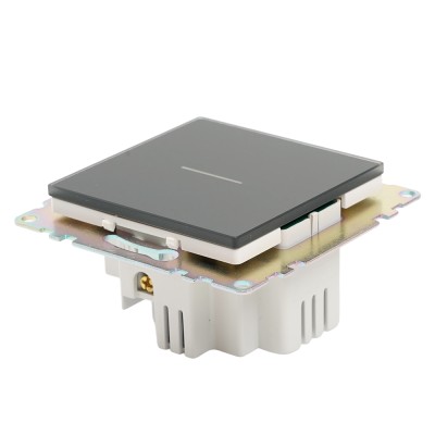 Выключатель 1-клавишный сенсорный (механизм) 250В, 2,5А, серия Катрин, черный 50272