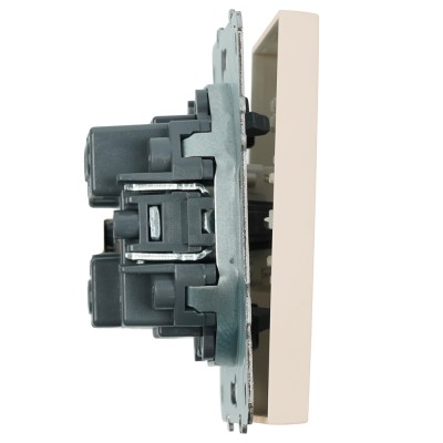 Выключатель 1-клавишный (механизм), STEKKER, 250В, 10А, серия Эмили, RSW10-5103-08, кашемир, soft touch 49891