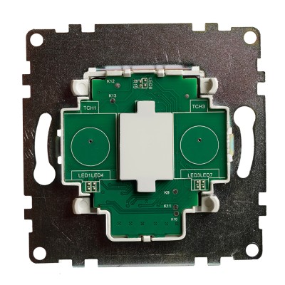 Выключатель 1-клавишный сенсорный (механизм) 250В, 2,5А, серия Катрин, черный 50272