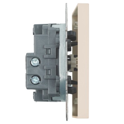 Выключатель 1-клавишный (механизм), STEKKER, 250В, 10А, серия Эмили, RSW10-5103-08, кашемир, soft touch 49891