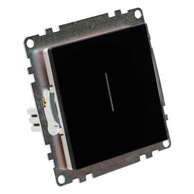 Выключатель 1-клавишный сенсорный (механизм) 250В, 2,5А, серия Катрин, черный 50272