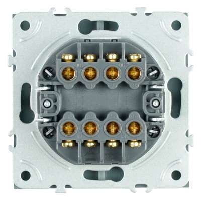 Переключатель перекрестный 2-клавишный (механизм), STEKKER, 250В, 10А, серия Эмили, RSW10-5111-09, антрацит, soft touch 50164