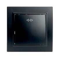 Переключатель перекрестный 1-клавишный STEKKER PSW10-9009-03, 250В, 10А, серия Эрна, черный 39927 Переключатель перекрестный 1-клавишный STEKKER PSW10-9009-03, 250В, 10А, серия Эрна, черный 39927