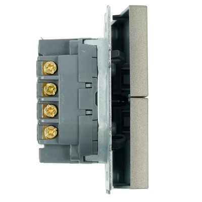 Переключатель перекрестный 2-клавишный (механизм), STEKKER, 250В, 10А, серия Эмили, RSW10-5111-09, антрацит, soft touch 50164