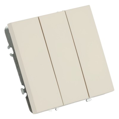 Выключатель 3-клавишный (механизм), STEKKER, 250В, 10А, серия Эмили, RSW10-5108-08, кашемир, soft touch 49896