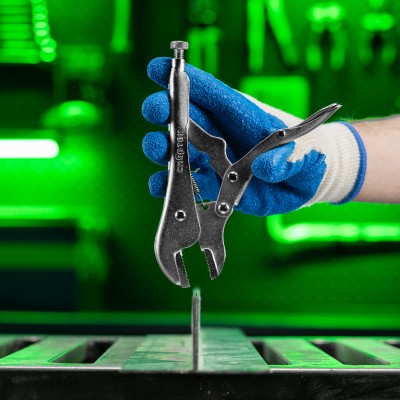 Зажим ручной, усиленный, плоский захват, 180 мм Сибртех