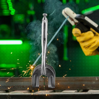 Зажим ручной, двойной, точечная фиксация, 225 мм Сибртех