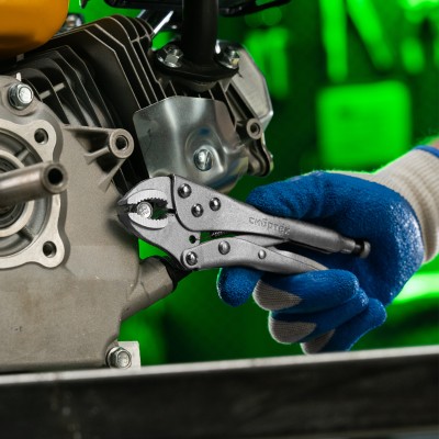 Зажим ручной, полукруглый захват, 180 мм Сибртех