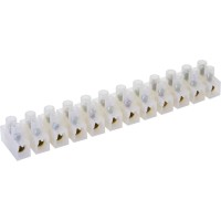 Колодка клеммная винтовая STEKKER, линейка 12 штук, полиэтилен, LD227-6A DIY 39899